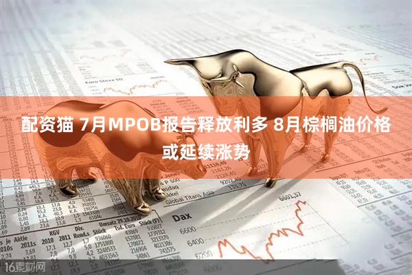 配资猫 7月MPOB报告释放利多 8月棕榈油价格或延续涨势