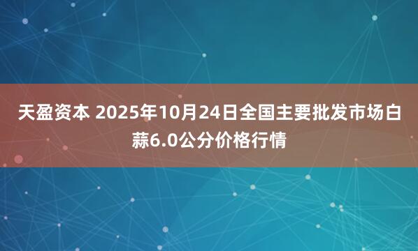 天盈资本 2025年10月24日全国主要批发市场白蒜6.0公分价格行情
