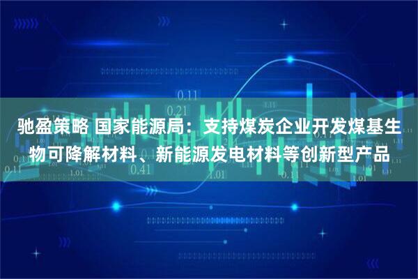 驰盈策略 国家能源局:支持煤炭企业开发煤基生物可降解材料、新能源发电材料等创新型产品